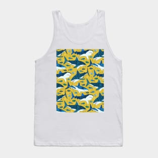 Sharks on Mustard - Pattern Tank Top